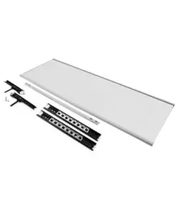 SPECCHIO ESTRAIBILE DA ARMADIO CON FINITURA GRIGIO METALLIZZATO, 340X1000 MM